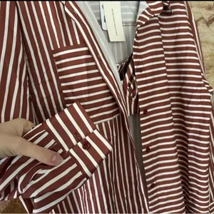Commense Stripe Three Piece Shorts Set size Medium Brown thumbnail 4