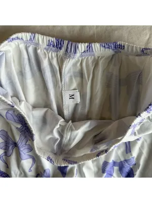 Women's NEW Two Piece Short Sleeve and Shorts Pajamas Purple Size M #260257 thumbnail 7