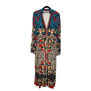 Anthropologie Bhanuni by Jyoti Allura Colorful Boho Maxi Dress SZ M thumbnail 2