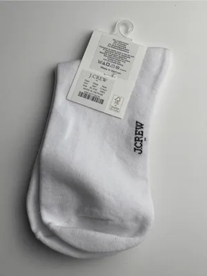 J.Crew White Preppy Style Crew Socks with Stripes thumbnail 5