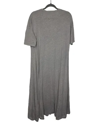 ✨ FP Beach Gray V Neck T Shirt Dress Size M Casual Oversized Coastal‎ Minimal ✨ thumbnail 5