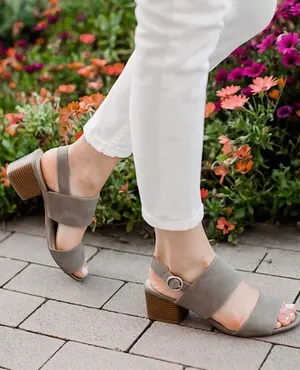 Life Stride Women’s Ankle Strap Block Heel Sandals — Taupe, 9 thumbnail 1