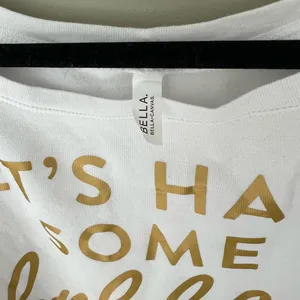Champagne themed White Sweatshirt with Gold Text thumbnail 3