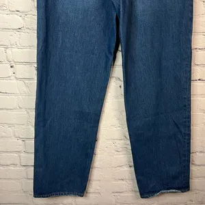 Madewell‎ Women's Baggy Straight High Rise Jeans Dark Worn Indigo Wash Size 28 thumbnail 7