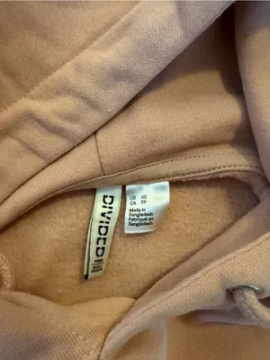 H&M Soft Light Mauve Hoodie Sweatshirt thumbnail 3