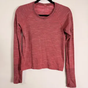 Lululemon Swiftly Tech Long Sleeve 2.0 Race Length Crew Striped Top Sz Medium thumbnail 3