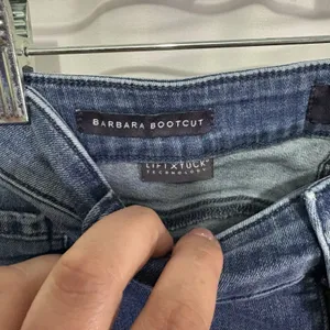 NYDJ Womens Barbara Bootcut Jeans Sz 10 Blue Stretch Denim Lift Tuck Mid Rise thumbnail 2