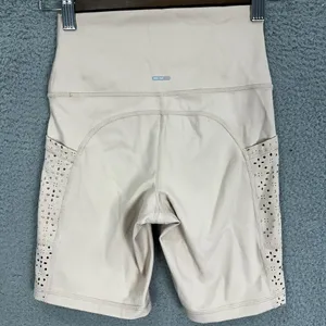 Aerie Bike Shorts Womens Small Pink Mesh Pockets‎ High Waist Athleisure Gym thumbnail 9