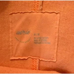 Aerie waffle knitted Women's sweater oversized sweater Orange Coral sz. M thumbnail 4