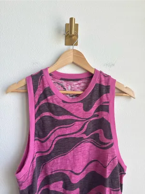 Free People FP Movement Printed Love Tank Magenta Wave Runner XS thumbnail 6