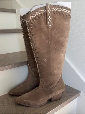 Free People Stitched-Up Western Boots in Brown NWOB thumbnail 6