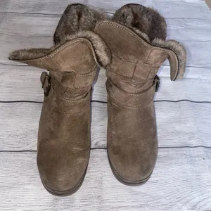Sonoma Faux Fur Women's Tan Ankle Boots thumbnail 2