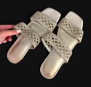 Calvin-klein Women's Gold Sandals thumbnail 1