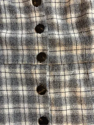 Zara Black and White Plaid Spaghetti Strap Dress thumbnail 2
