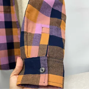NWT Natural Reflections M button down Flannel long sleeve Shirt shacket Sherpa thumbnail 3