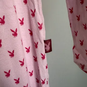 Playboy Intimates Pink Bunny Print One Piece Union Suit Pajamas‎ Women's XL thumbnail 5