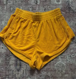 Wild Fable Mustard Terry Cloth Shorts thumbnail 1
