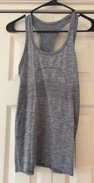 lululemon athletica Gray Racerback Seamless Tank thumbnail 1