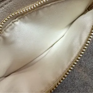 Coach Double Corner Double Zip Wristlet Pebbled Leather Chalk/Light Gold thumbnail 9