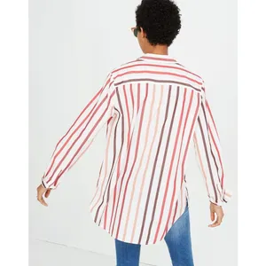 Madewell Women's XS‎ Striped Button-Up Shirt Long Sleeve Casual Relaxed Fit thumbnail 3