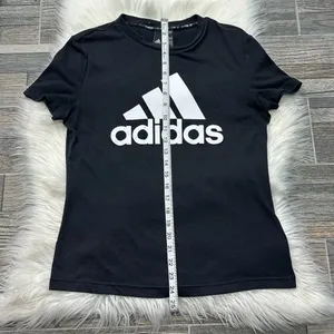 Adidas Black and White Logo Short Sleeve T-Shirt thumbnail 5