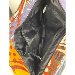 VERA BRADLEY Slim Saddle Bag Crossbody Purse Painted‎ Feathers Quilted Purple thumbnail 5