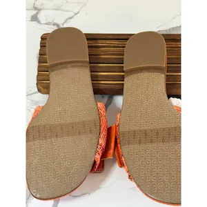 Sam Edelman New York Woven Raffia Slide Sandals Orange Square Buckle Women’s 6M thumbnail 5