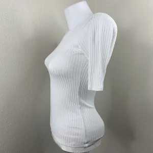 Reformation Jeans White-ish Ribbed Tencel Top Sz XS Shirt thumbnail 3
