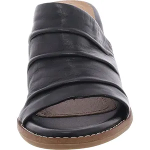 NWT Earth Womens Adara Heeled Sandals ETADARA Black Leather 7.5M thumbnail 3