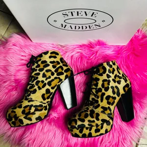 Steve Madden Real Fur Animal Print 5.5 New‎ thumbnail 3