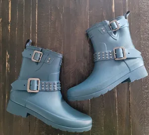 Hunter Refined Rockpool Stud Biker Boots Women's Size 5 thumbnail 1