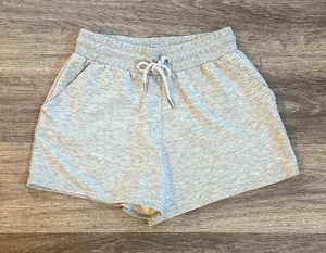 ALO Yoga Light Gray Shorts Knit Athletic Casual thumbnail 1