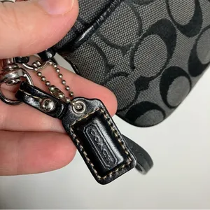 Coach wristlet black‎ gray small thumbnail 3