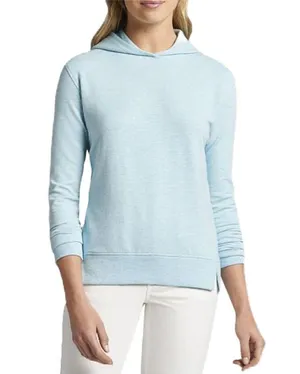 Peter Millar Women’s Lava Wash Hoodie Blue Spruce Space Dye Size XS Heather Hood thumbnail 2