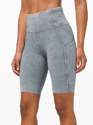 Lululemon Fast and Free 10” Ice Dye Bike Shorts Size 6 thumbnail 1