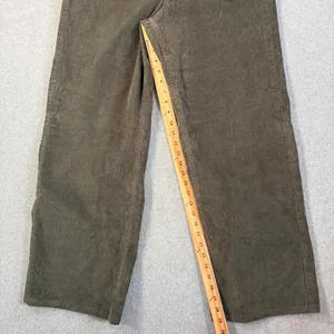 Old Navy Women's 12 Extra High Rise Sky-Hi Wide Leg Corduroy Pants Olive Brown thumbnail 3