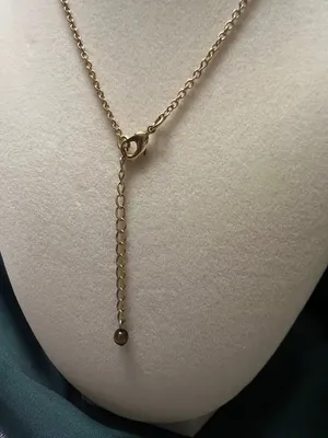 Vintage Gold-Tone Necklace Bezel Olive Green Faceted Stones thumbnail 4