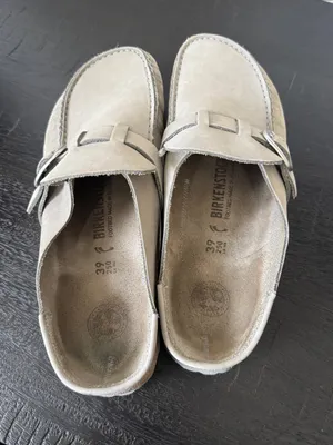 Birkenstock Buckley Suede Closed-Toe Slip On Sandals Grey Women's Size 39 -9 thumbnail 4