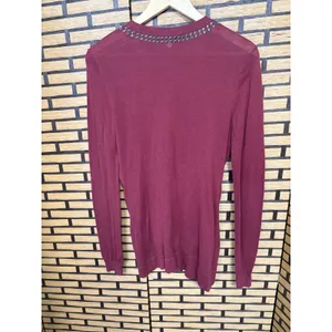 BKE Burgundy Studded Caridgan Size Small‎ thumbnail 2