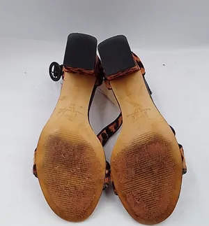 Marc Fisher LTD Leopard Calf-Hair Block Heel Sandals thumbnail 5
