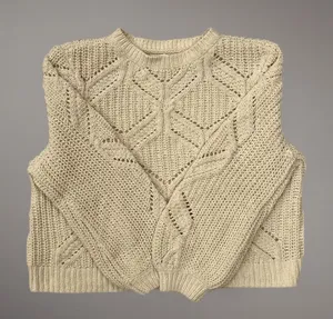 Maurice's 🎞️ Cream Cable Knit Crewneck Sweater in Women’s Sm thumbnail 1