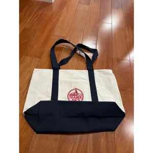 Trader Joe's Canvas Tote‎ Bag Reusable Grocery Bag Big Shopping Bag thumbnail 4
