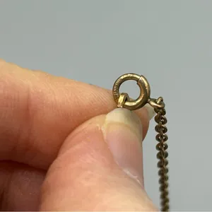 Vintage Gold Filled Glass Orb Pendant Necklace 18” Minimalist Gift thumbnail 8