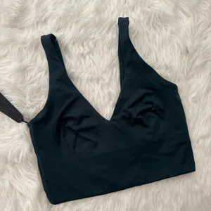 Nike Skims Matte V-Neck Longline Bra Dark Teal Size Small thumbnail 5
