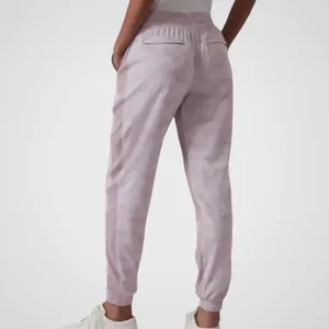 EUC Athleta Brooklyn Lined Camo Jogger Pants Shasta Purple Size 14 Tall thumbnail 4