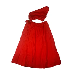 FARM Rio size medium linen Bold Red cut out midi dress knot thumbnail 4