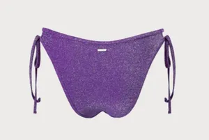 BERLOOK Purple Lurex Tie Side Bikini Bottom ONLY 61 Size M thumbnail 8