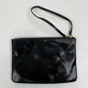 Victoria's Secret Wristlet Pouch Black Sequin Floating Logo Glam Makeup Bag thumbnail 5