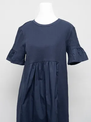 English Factory - Mixed‎ Media Ruffled Short-Sleeve Mini Dress thumbnail 9