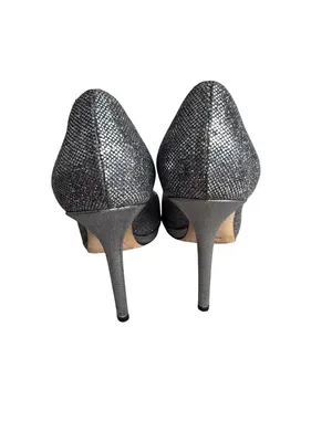 JIMMY CHOO Pewter Silver Metallic Heels Size 36 / US 6 thumbnail 6